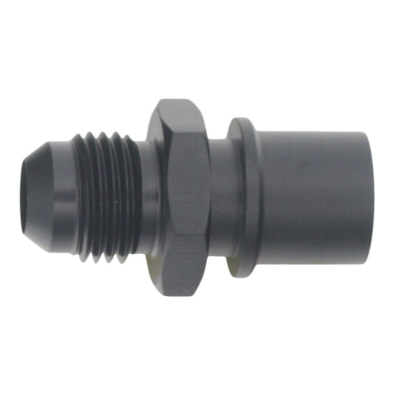 DeatschWerks 6AN Male Flare to Toyota Module Quick Connect - Anodized Matte Black - BLOX Racing