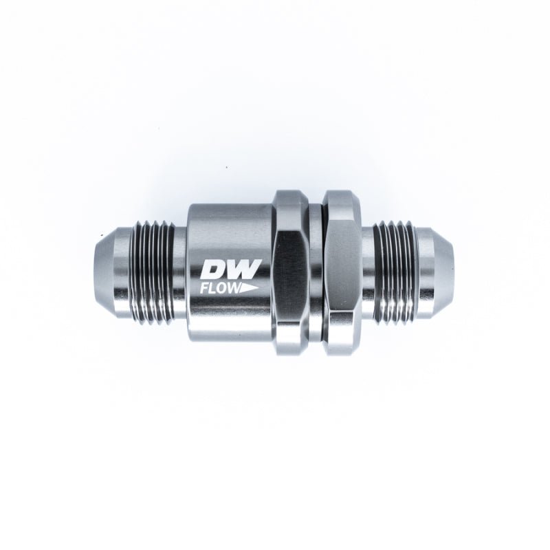 DeatschWerks 8AN Male Flare + 8AN Male Flare One Way Check Valve - BLOX Racing