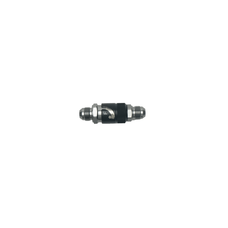 DeatschWerks 8AN Male Flare Quick Disconnect Dry Break Fitting - 2 Pieces Anodized Matte Black - BLOX Racing