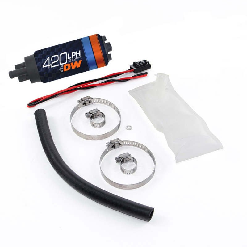 Deatschwerks DW420 Series 420lph In - Tank Fuel Pump w/ Install Kit For 90 - 96 300ZX Z32 - BLOX Racing