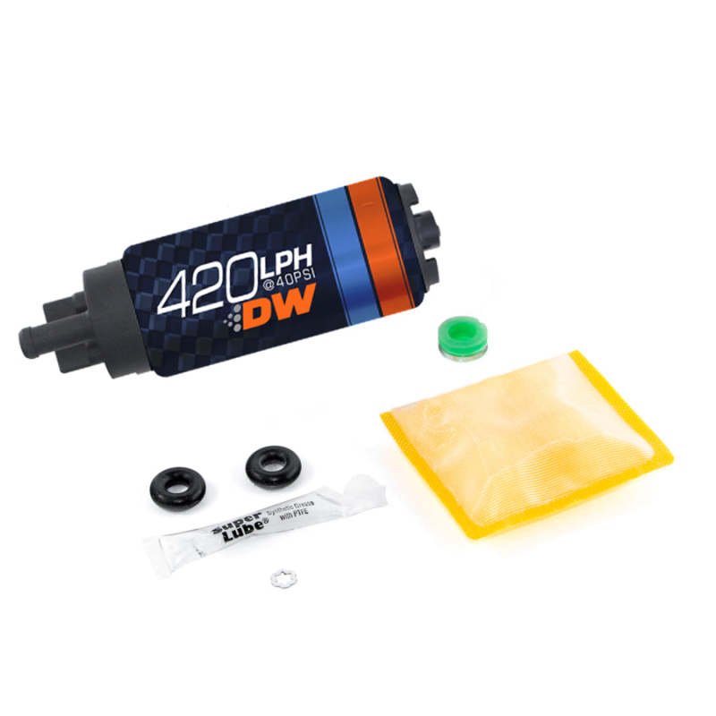 Deatschwerks DW420 Series 420lph In - Tank Fuel Pump w/ Install Kit For Eclipse (Turbo AWD) 95 - 98 - BLOX Racing