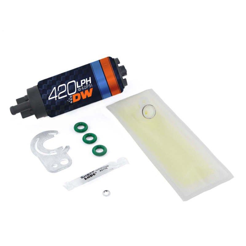 Deatschwerks DW420 Series 420lph In - Tank Fuel Pump w/ Install Kit For Miata 89 - 93 - BLOX Racing