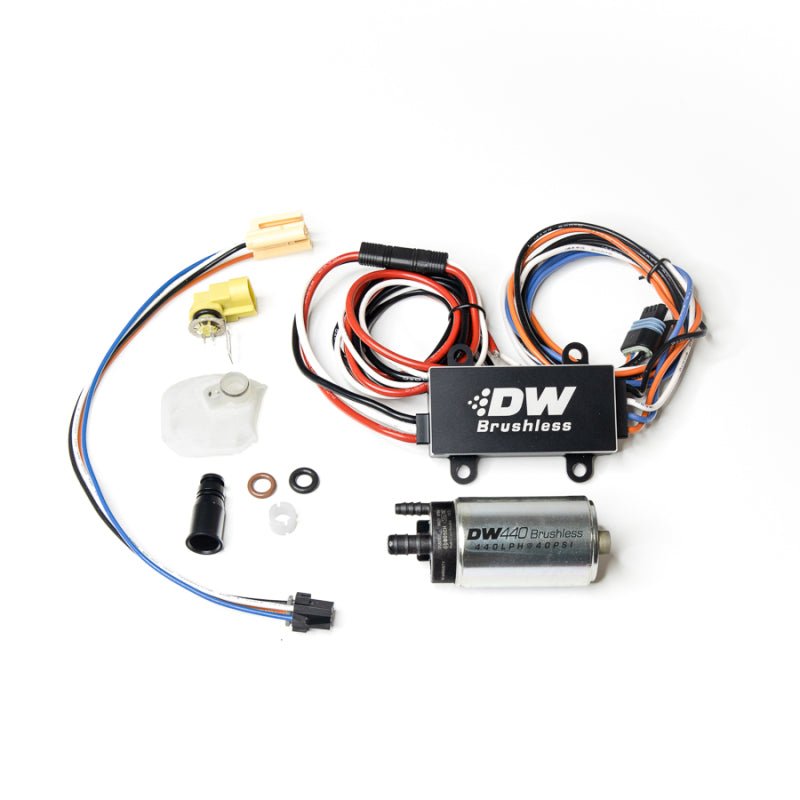 DeatschWerks DW440 440lph Brushless Fuel Pump Single/Dual Controller w/ Install Kit 08 - 14 Subaru WRX - BLOX Racing