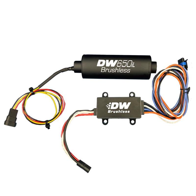 DeatschWerks DW650iL Series 650LPH In - Line External Fuel Pump w/ Single/Dual - Speed Controller - BLOX Racing