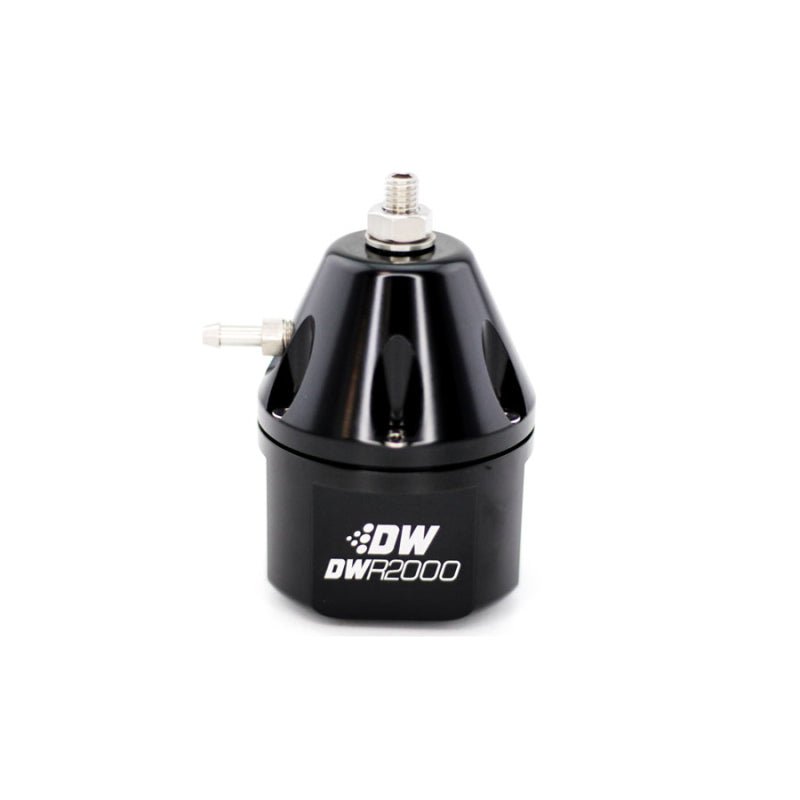 DeatschWerks DWR2000 Adjustable Fuel Pressure Regulator - Black - BLOX Racing
