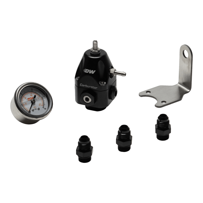 DeatschWerks DWR550C Adjustable Carburetor Regulator w/ 6AN Fittings and Gauge - BLOX Racing