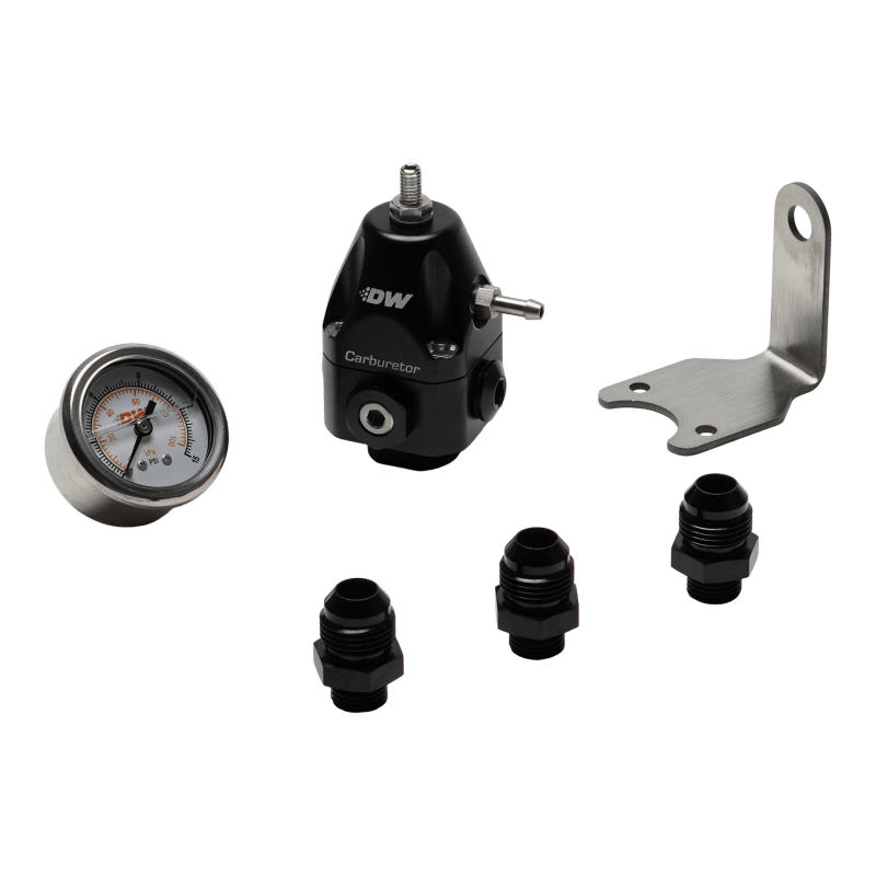 DeatschWerks DWR550C Adjustable Carburetor Regulator w/ 8AN Fittings and Gauge - BLOX Racing