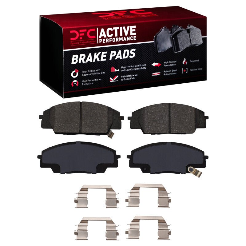 DFC 00 - 11 Acura RSX Front Active Performance Pads and Hardware Kit - BLOX Racing