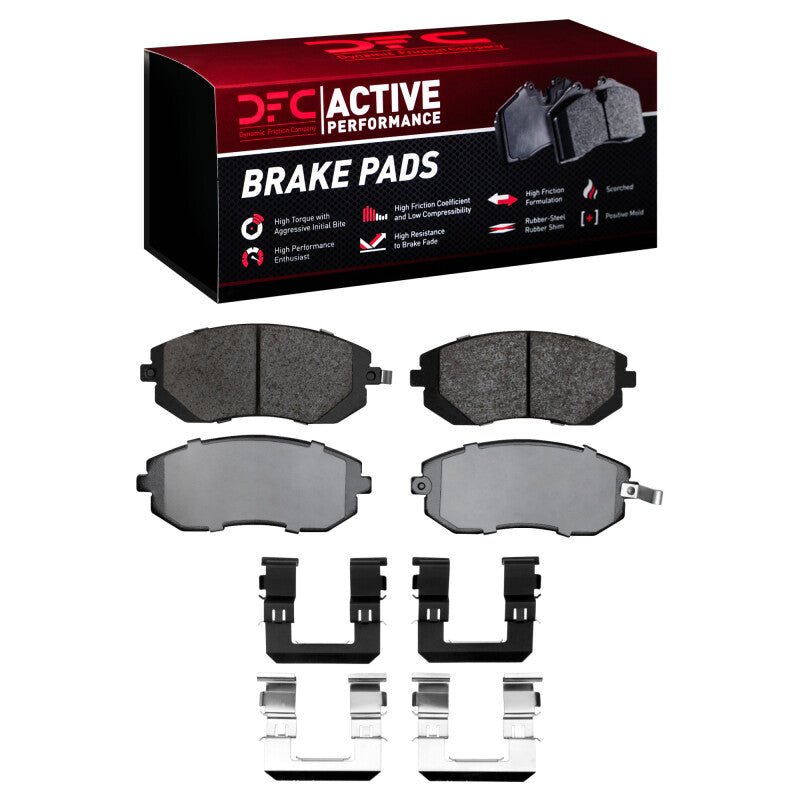 DFC 02 - 12 Saab 9 - 2X Front Active Performance Pads and Hardware Kit - BLOX Racing
