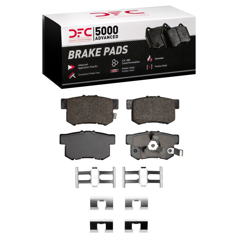 DFC 05 - 16 Honda CR - V Rear 5000 Advanced Ceramic Brake Pads and Hardware Kit - BLOX Racing