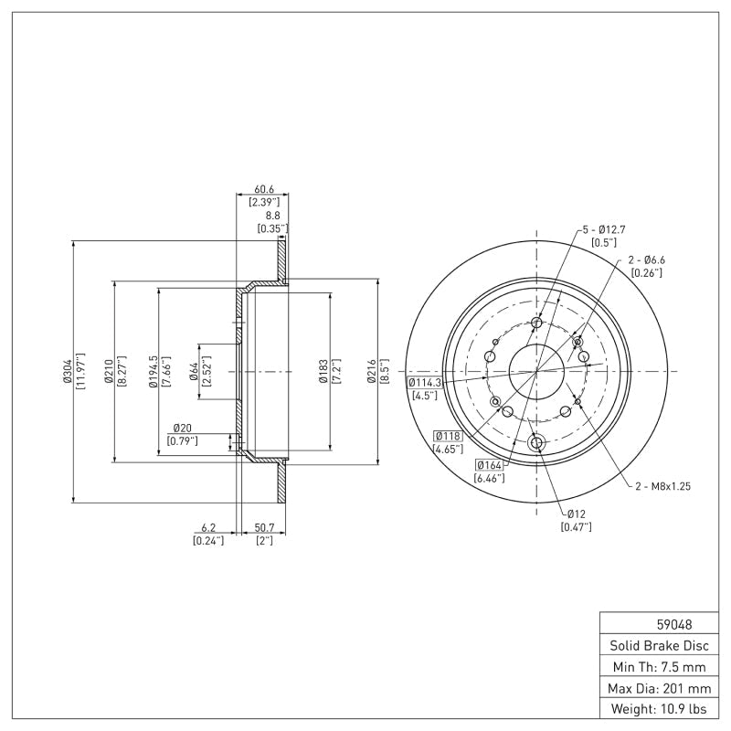 DFC 05 - 18 Acura RDX Rear Brake Rotor - BLOX Racing