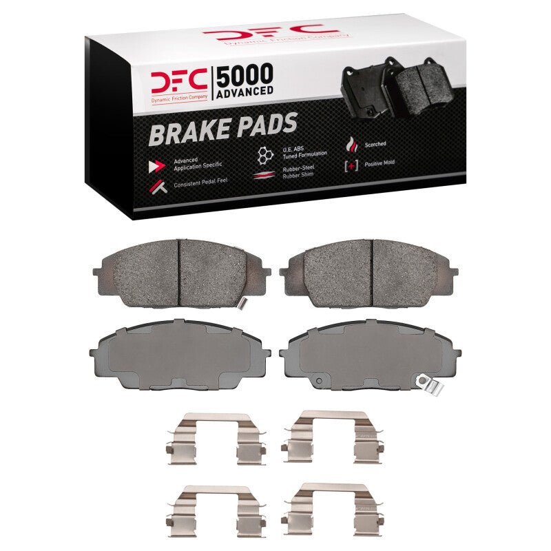 DFC 06 - 11 Honda Civic Sedan Front 5000 Advanced Ceramic Brake Pads and Hardware Kit - BLOX Racing