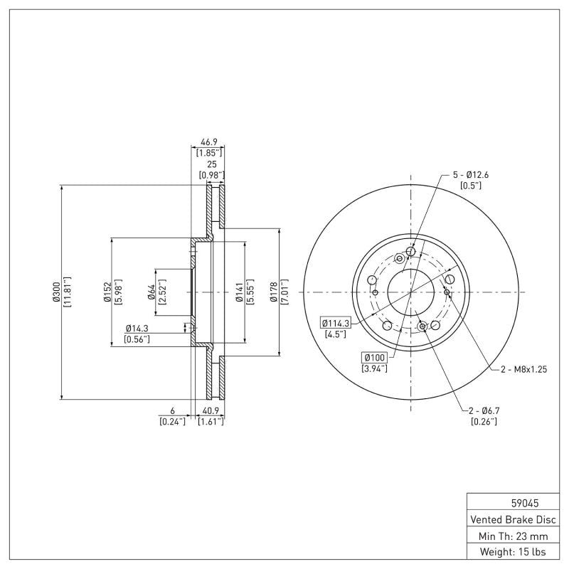 DFC 06 - 15 Honda Civic Front Brake Rotor - BLOX Racing