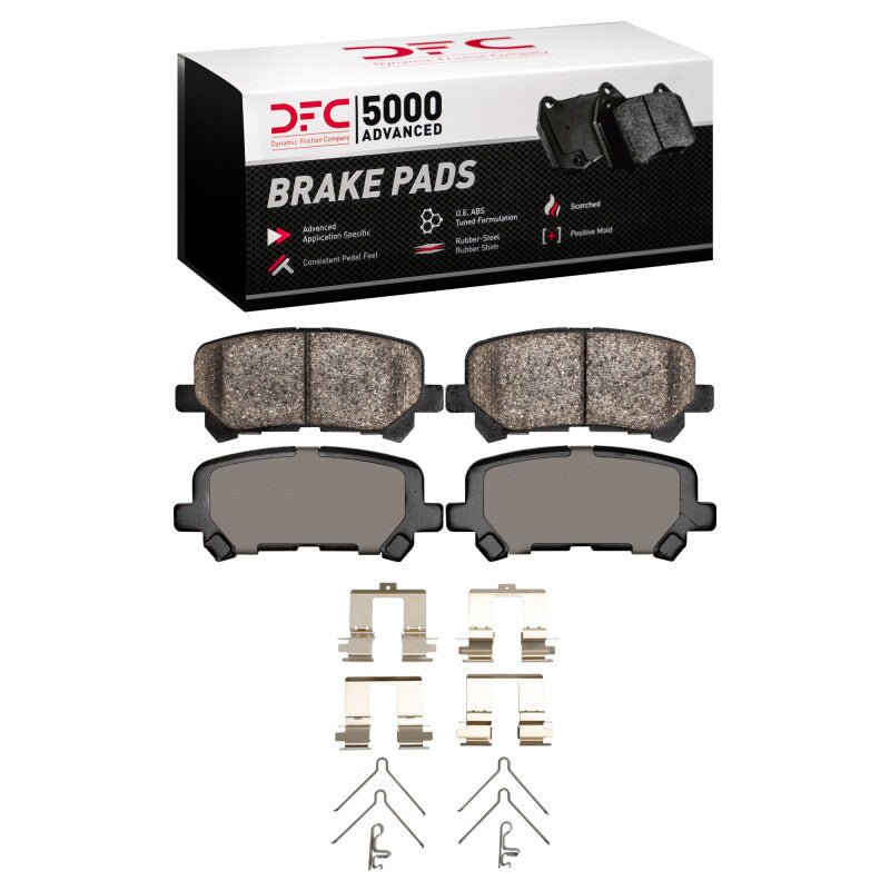DFC 07 - 25 Acura ZDX Rear 5000 Advanced Ceramic Brake Pads and Hardware Kit - BLOX Racing