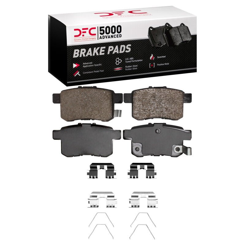 DFC 08 - 17 Acura TSX Rear 5000 Advanced Ceramic Brake Pads and Hardware Kit - BLOX Racing