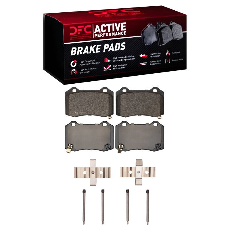 DFC 08 - 23 Dodge Challenger Rear Active Performance Pads and Hardware Kit - BLOX Racing