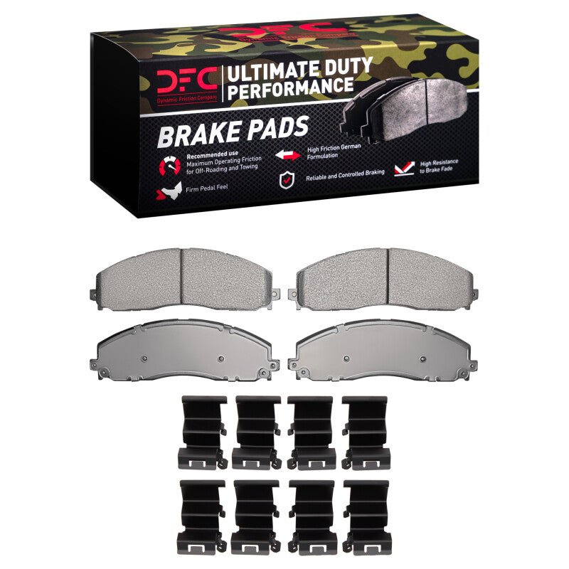 DFC 11 - 22 Ford F - 250 2WD (Super Duty) Front Ultimate Duty Performance Brake Pads and Hardware Kit - BLOX Racing