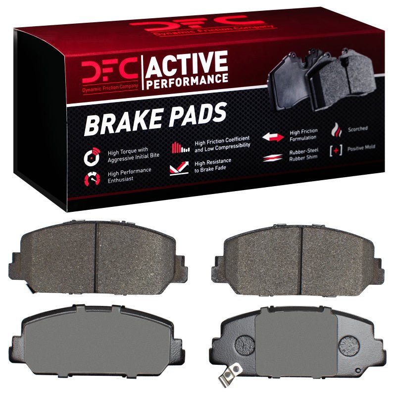 DFC 13-22 Honda Civic Sedan Front Low Metallic Active Performance Brake Pads - BLOX Racing