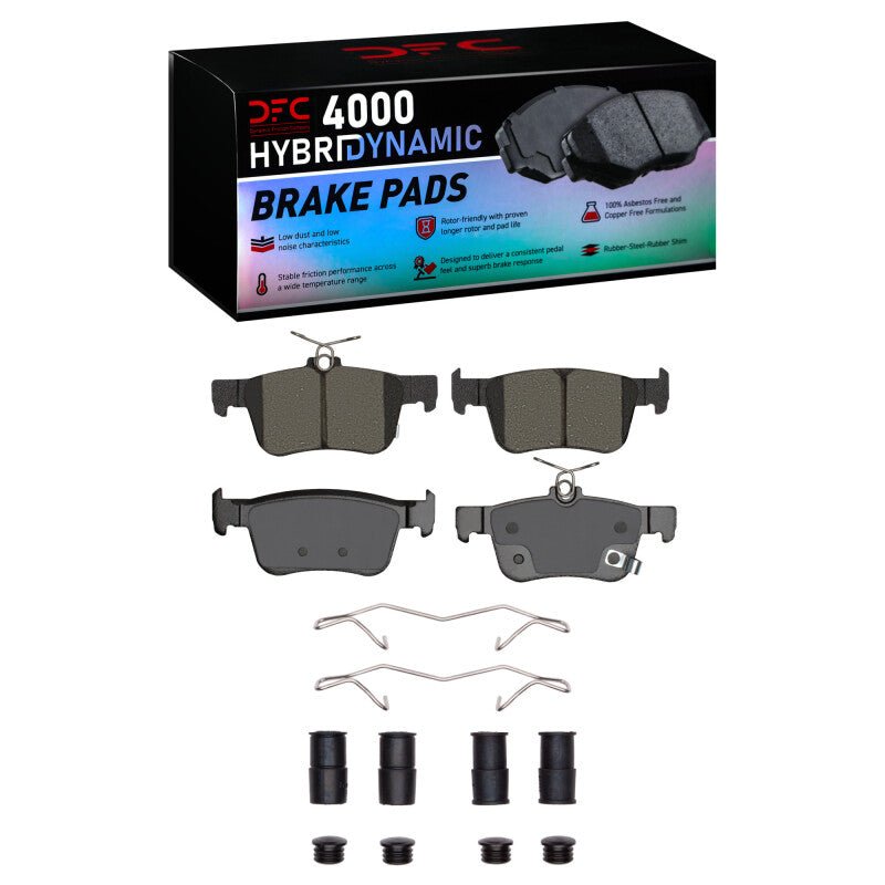 DFC 16 - 26 Honda Civic Rear 4000 HybriDynamic Brake Pads and Hardware Kit - BLOX Racing