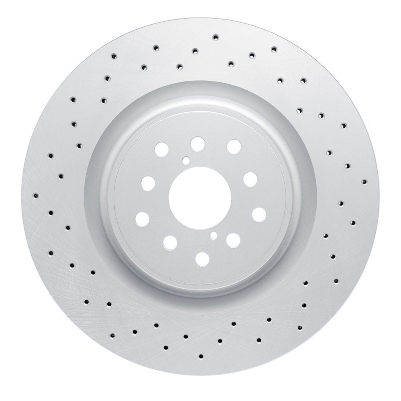 DFC 18 - 21 Subaru WRX STI Front Drilled Hi - Carbon Alloy Geomet Coated Rotor - BLOX Racing