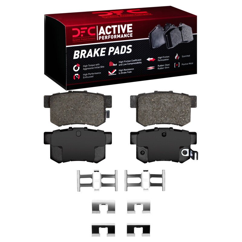 DFC 87 - 22 Acura CSX Rear Active Performance Pads and Hardware Kit - BLOX Racing