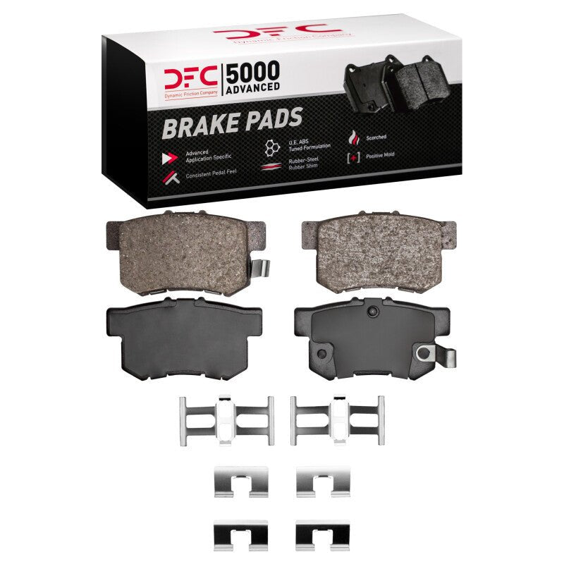 DFC 87 - 22 Acura RSX Rear 5000 Advanced Ceramic Brake Pads and Hardware Kit - BLOX Racing