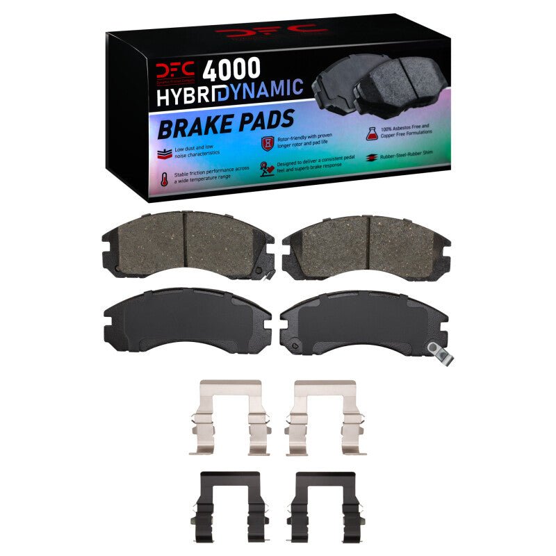 DFC 91 - 99 Mitsubishi 3000GT Front 4000 HybriDynamic Brake Pads and Hardware Kit - BLOX Racing