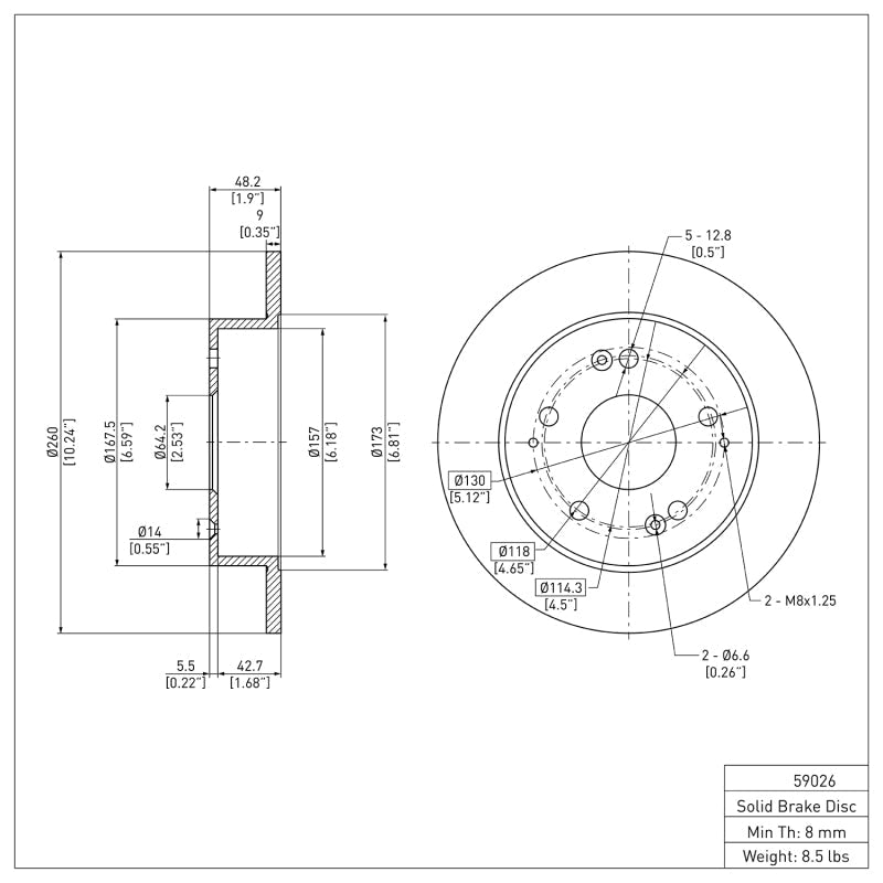 DFC 97 - 001 Acura Integra Rear Brake Rotor - BLOX Racing