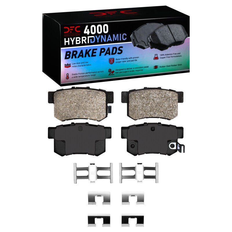 DFC 97 - 01 Acura Integra Rear 4000 HybriDynamic Brake Pads and Hardware Kit - BLOX Racing