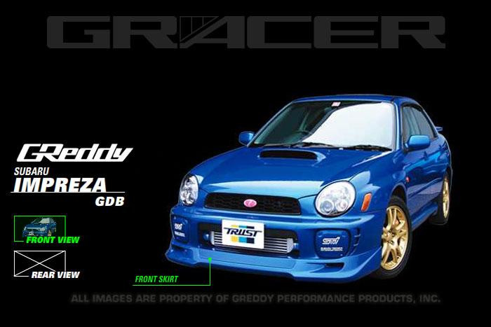 GReddy 02 - 03 WRX Polyurethane Front Lip Spoiler ** Must ask/call to order** - BLOX Racing