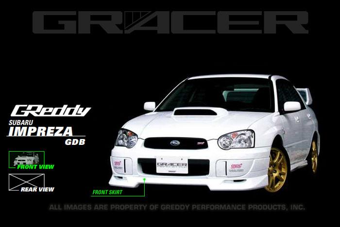 GReddy 04+ WRX & STi Fiberglass Front Lip Spoiler - BLOX Racing