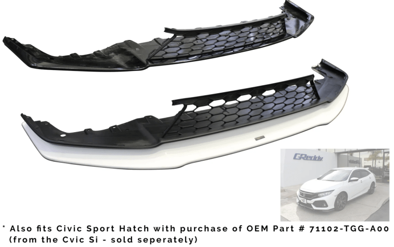 GReddy 2017+ Honda Civic Si Coupe/Sedan Front Lip Spoiler - BLOX Racing