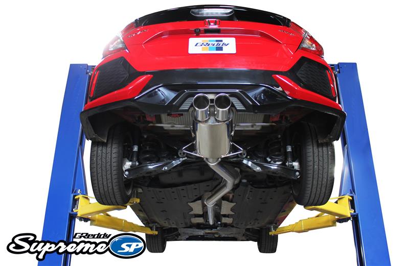 GReddy 2017+ Honda Civic Sport Hatchback 76mm Supreme SP Cat-Back Exhaust - BLOX Racing