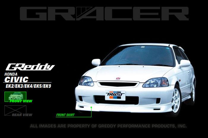 GReddy 99 - 00 Honda Civic Si Front Lip Spoiler - BLOX Racing
