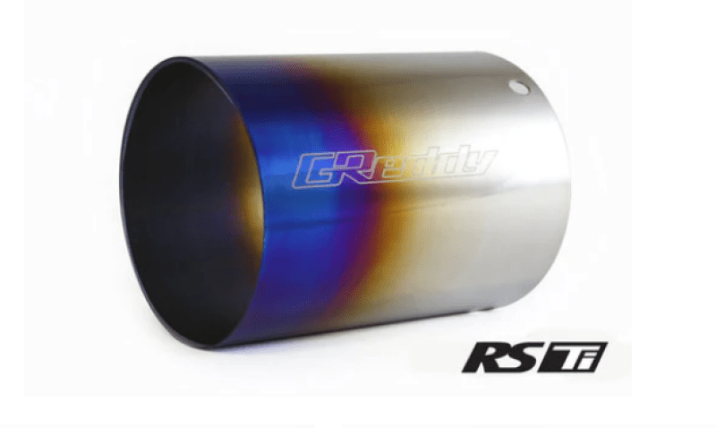 GReddy Burnt Titanium Tip 115mm Diameter 150mm Length (Revolution RS/RS - TI/RS - Race) - 160 Rev RS (L) - BLOX Racing