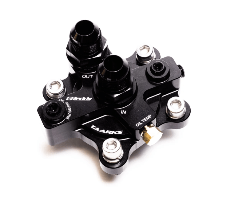 GReddy RB26 OIL BLOCK ADAPTER BOLT-ON GPP X TAARKS - BLOX Racing