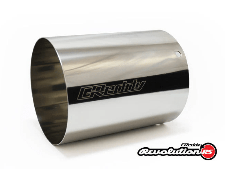 GReddy SS Tip (115mm Dia/120mm Length) for Universal 3in Revolution RS Muffler - BLOX Racing
