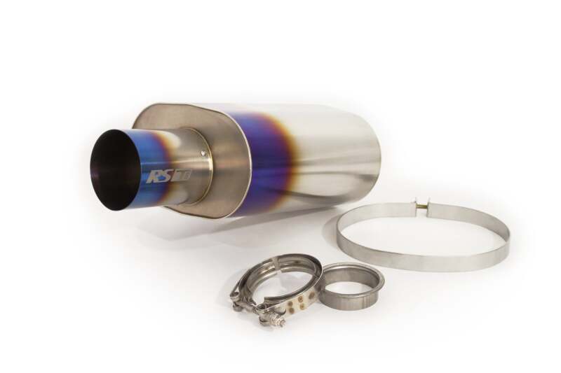 GReddy Universal 3.0in RS-Ti Oval Titanium Muffler - BLOX Racing