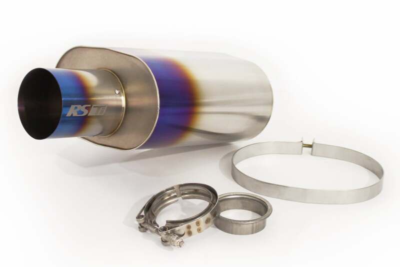 GReddy Universal 3.0in RS-Ti Oval Titanium Muffler - BLOX Racing