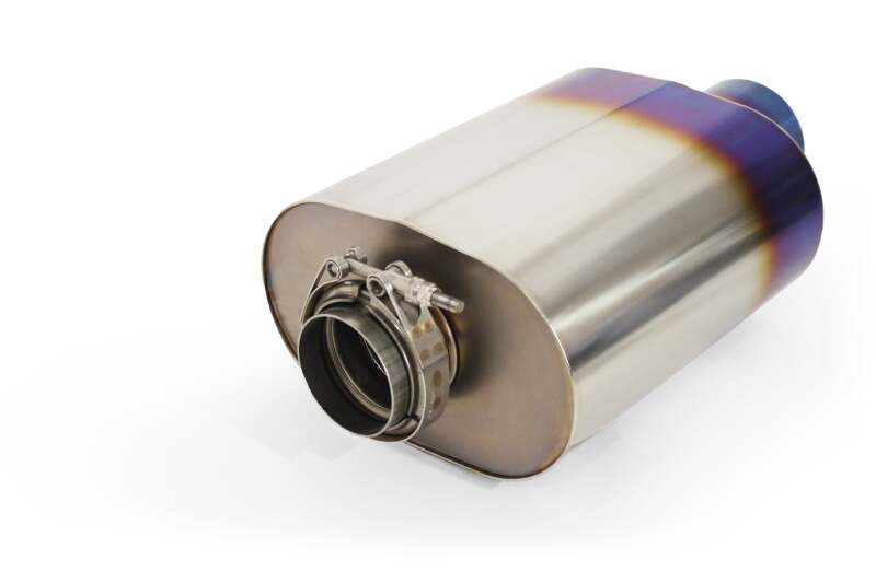 GReddy Universal 3.0in RS-Ti Oval Titanium Muffler - BLOX Racing