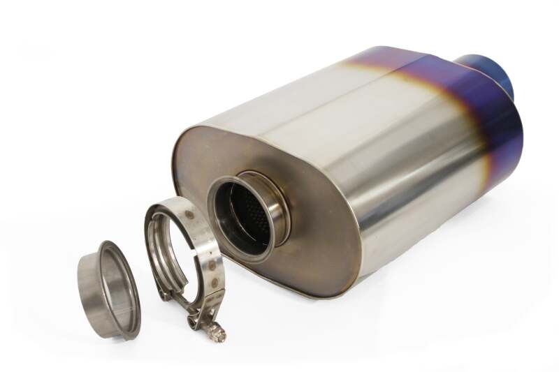 GReddy Universal 3.0in RS-Ti Oval Titanium Muffler - BLOX Racing