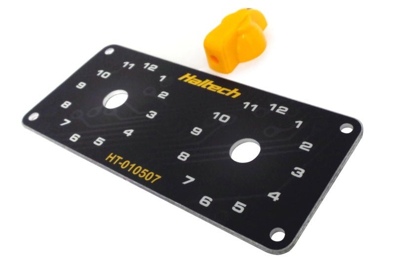 Haltech Dual Switch Panel Kit w/Yellow Knob - BLOX Racing