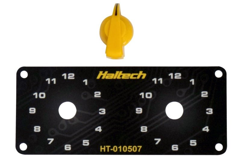 Haltech Dual Switch Panel Kit w/Yellow Knob - BLOX Racing