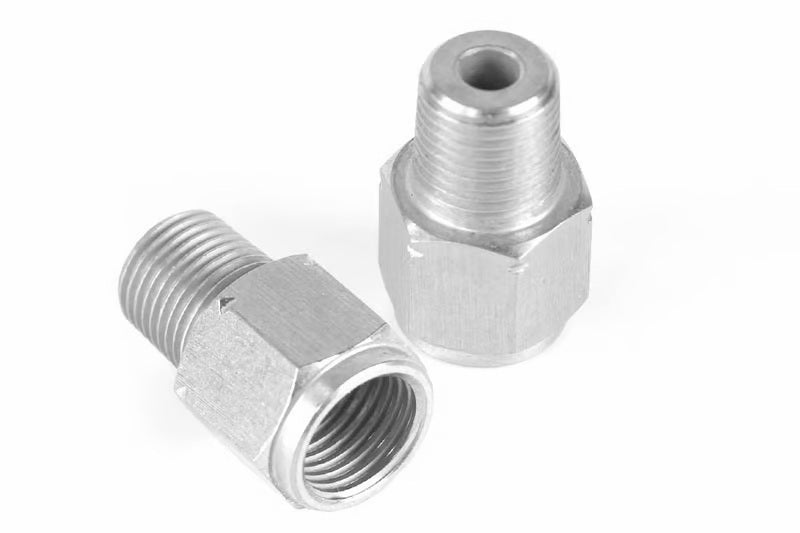 Haltech M10 x 1.0 to 1/8 NPT Adaptor Thread M10 x 1.0 Female to 1/8NPTF Male - BLOX Racing