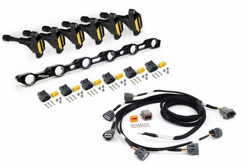 Haltech Toyota JZ R35 Coil Conversion Kit w/Bracket Coils Connectors & Harness (1JZ/1JZ VVT/2JZ) - BLOX Racing