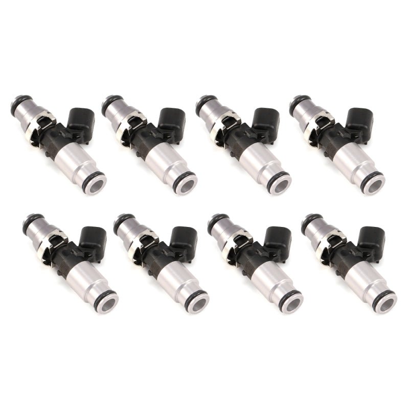 Injector Dynamics 1750-XDS - 60mm Length - 14mm Grey Top - Silver Bottom Adapt (Set of 8) - BLOX Racing
