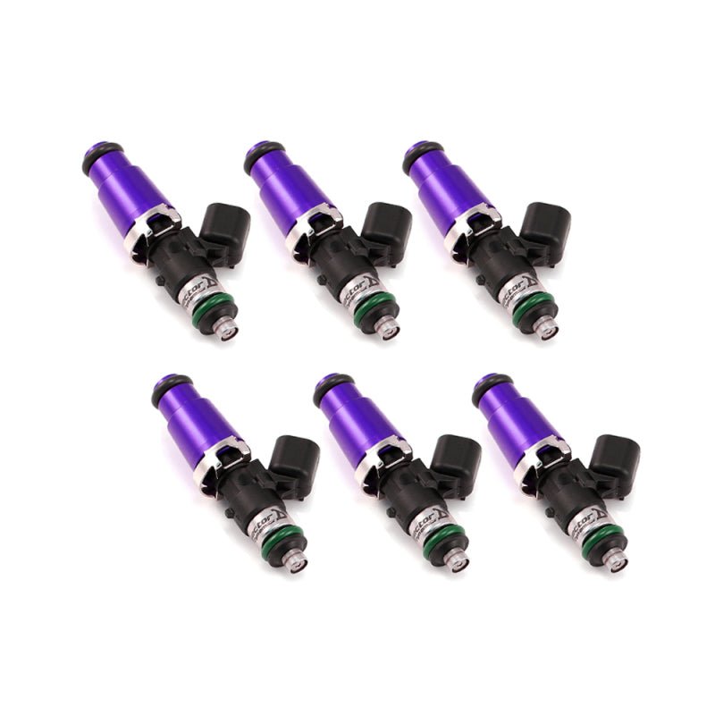 Injector Dynamics 1750-XDS - 60mm Length - 14mm Purple Top - 14mm Lower O-Ring (Set of 6) - BLOX Racing