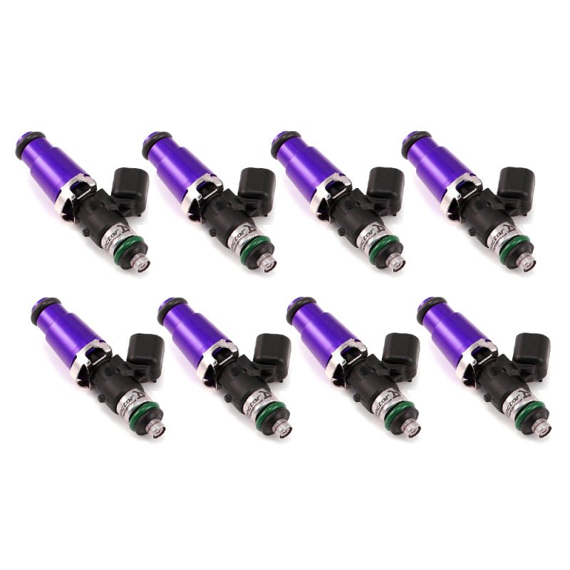 Injector Dynamics 1750-XDS - 60mm Length - 14mm Purple Top - 14mm Lower O-Ring (Set of 8) - BLOX Racing