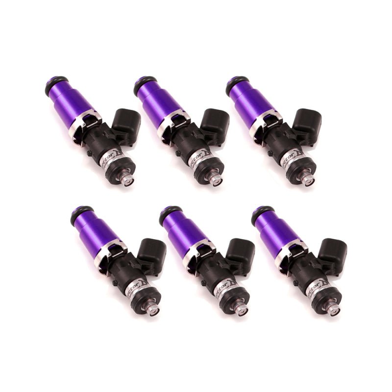 Injector Dynamics 1750-XDS - 60mm Length - 14mm Purple Top - Denso Lower Cushion (Set of 6) - BLOX Racing