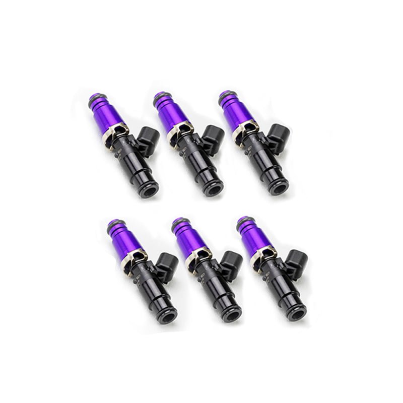 Injector Dynamics ID1050X BMW M54 Injectors 14mm Top (Purple) & Bottom (Black) Adapters (Set of 6) - BLOX Racing